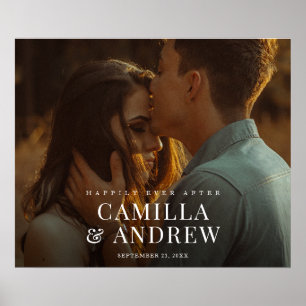 Moderne elegante Hochzeitsbegrüßung Poster