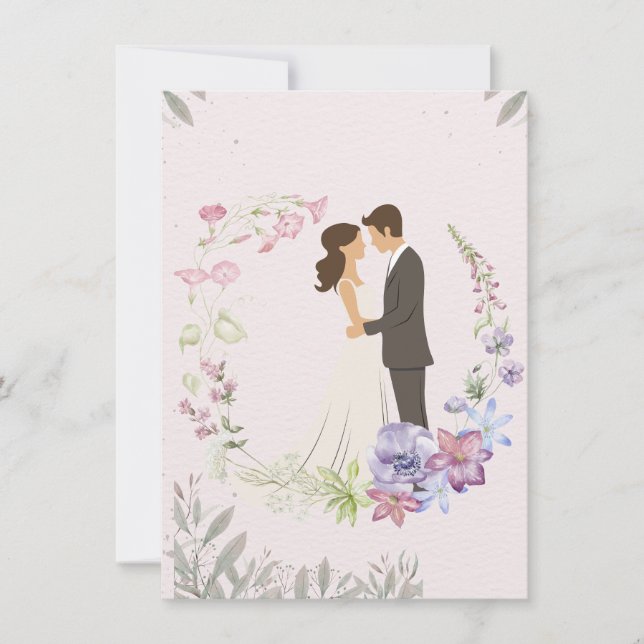 Moderne elegante Hochzeitseinladung Einladung (Vorderseite)