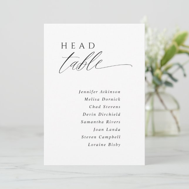 Moderne, elegante Hochzeitskarte Einladung (Stehend Vorderseite)