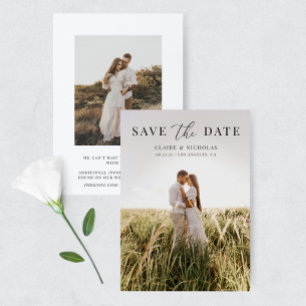 Moderne elegante Hochzeitskarte Save the Date für