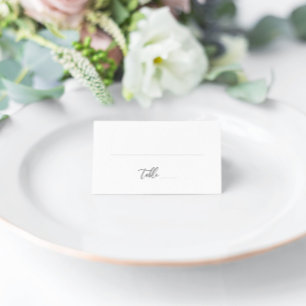 Moderne elegante Hochzeitsleder-Platzkarten Platzkarte