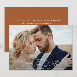 Moderne elegante Hochzeitsschrift Save The Date