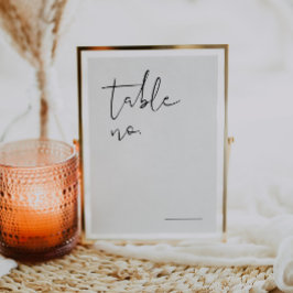 Moderne, elegante Hochzeitsstiftung Tischnummer