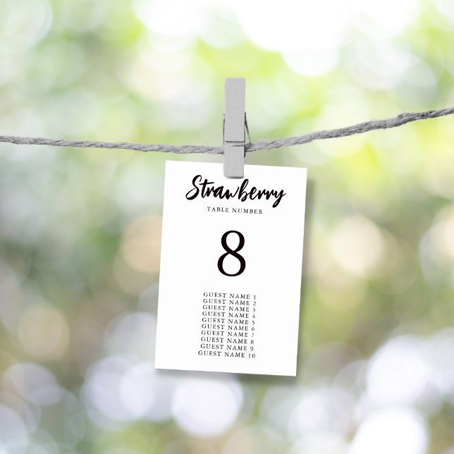 Moderne elegante Hochzeitstisch-Sitzgelegenheiten  Tischnummer (Von Creator hochgeladen)