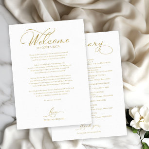 Moderne elegante Hochzeitswochenend-Itinerary-Plan