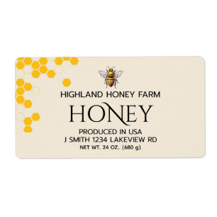 Moderne elegante Honey Labels