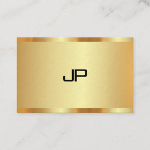 Moderne elegante Imitat Gold Monogram Beruflich Visitenkarte