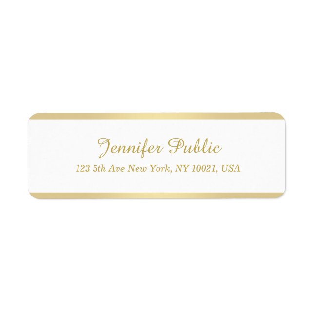 Moderne elegante Imitate Gold Handschrift Template (Vorne)