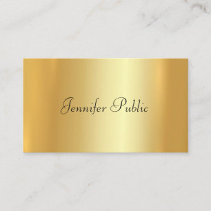 Moderne elegante Imitate Gold Handschrift Template Visitenkarte