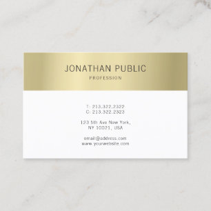 Moderne Elegante Imitate Gold Minimalistisch Beruf Visitenkarte