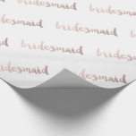 moderne elegante Imitate Rose Goldüberschrift Geschenkpapier<br><div class="desc">Elegantes und übersichtliches Design der Rose der goldenen Brautjacke. Sie können das Design anpassen,  indem Sie die Hintergrundfarbe ändern,  Namen oder anderen Text hinzufügen.</div>