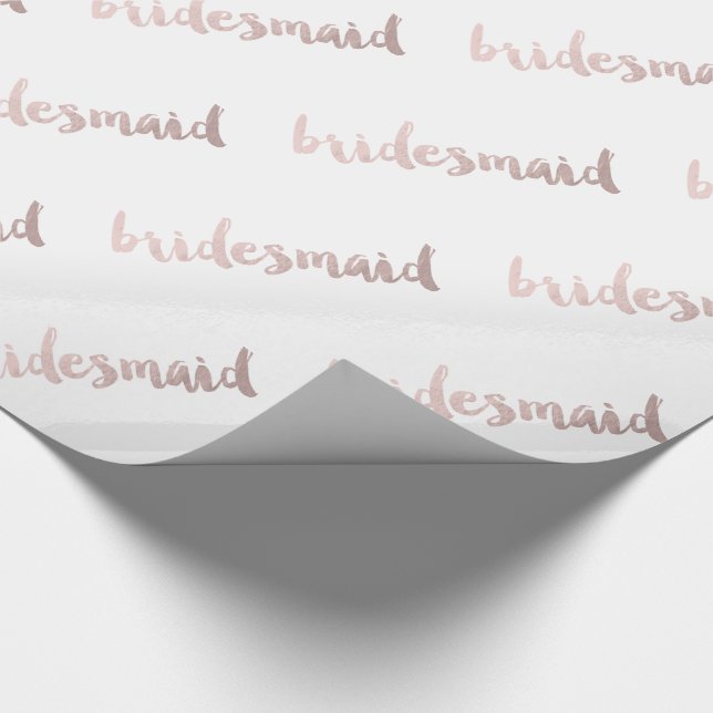 moderne elegante Imitate Rose Goldüberschrift Geschenkpapier (Ecke)