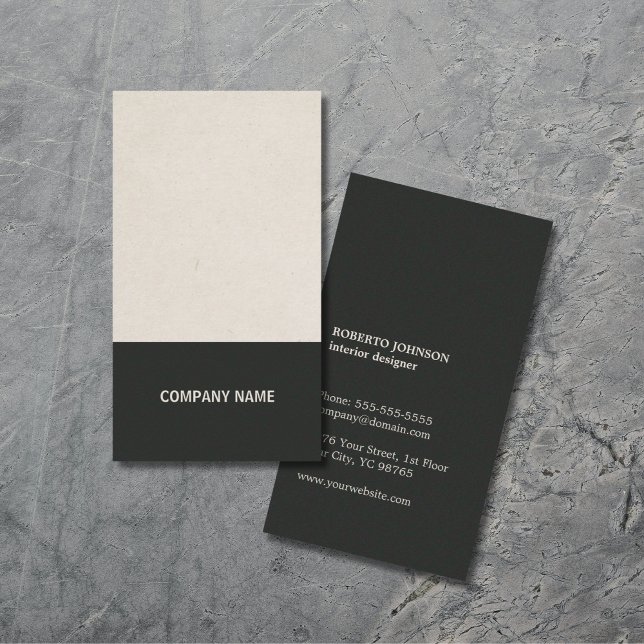 Moderne elegante Imitats Kraft Paper Black Consult Visitenkarte (Von Creator hochgeladen)
