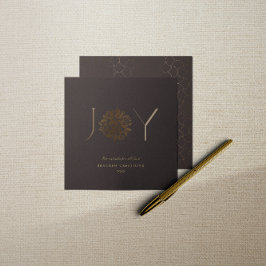 Moderne Elegante JOY Corporate Christmas Feiertagskarte