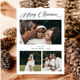 Moderne elegante Kalligrafie Frohe Weihnachten 4 F