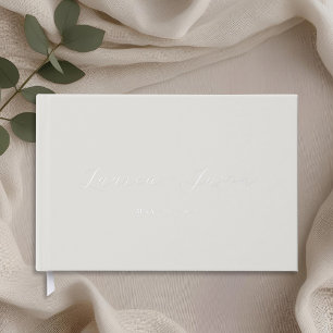Moderne elegante Kalligrafie-Hochzeit Gästebuch