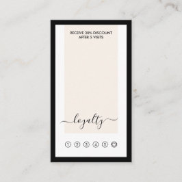 Moderne Elegante Kalligrafie Loyalität Vertikal Visitenkarte