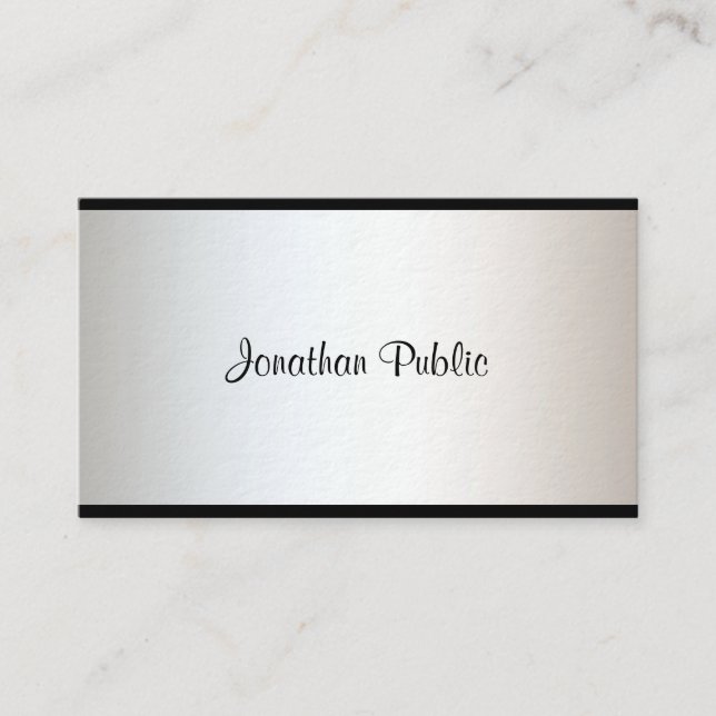 Moderne elegante Kalligrafie Script kreativ Schlic Visitenkarte (Vorderseite)