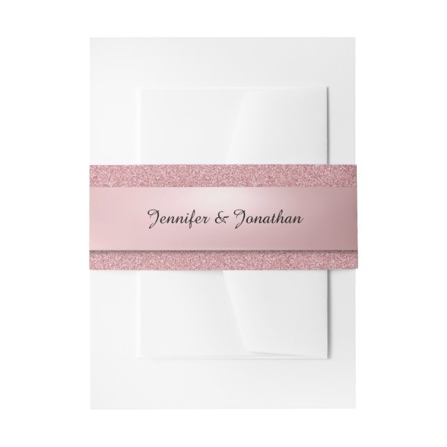 Moderne elegante Kalligrafie Script Text Rosegold Einladungsbanderole (Vorderseite Beispiel)
