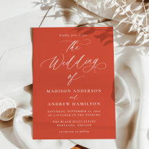 Moderne elegante Kalligrafie Verona Sunset Wedding
