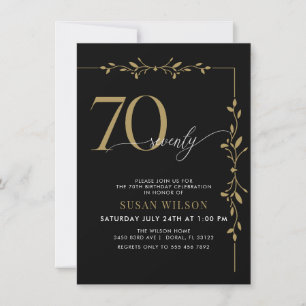 Moderne elegante Kalligraphie 70. Geburtstag Einladung
