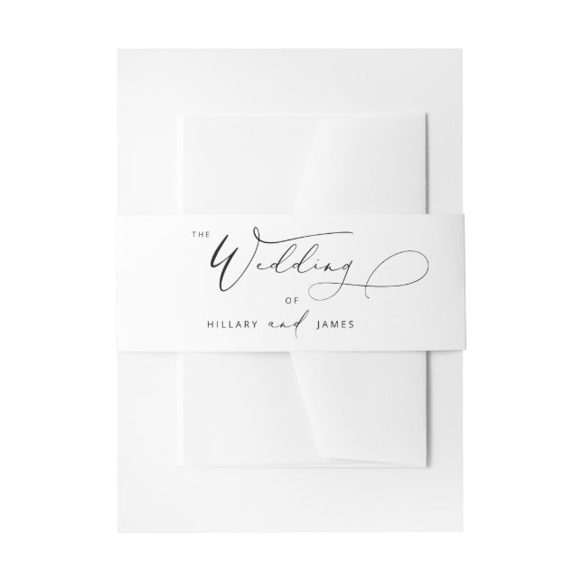 Moderne elegante Kalligraphie-Hochzeit Einladungsbanderole (Vorderseite Beispiel)