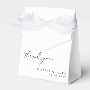 Moderne elegante Kalligraphie Hochzeit vielen Dank Geschenkschachtel