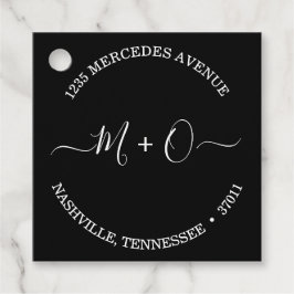 Moderne elegante Kalligraphie Monogram Wedding Geschenkanhänger