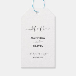 Moderne elegante Kalligraphie Monogram Wedding Geschenkanhänger