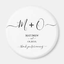 Moderne elegante Kalligraphie Monogram Wedding