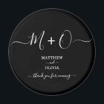 Moderne elegante Kalligraphie Monogram Wedding Magnet<br><div class="desc">Personalisieren Sie diesen modernen und eleganten Hochzeitsmagnet mit Monogramm/Doppel,  verbunden mit dekorativen Wimpern. Gönnen Sie Ihren Gästen Geschenke für Ihre feierliche Hochzeit.</div>