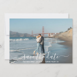 Moderne elegante Kalligraphie Save the Date Hochze