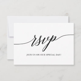 Moderne, elegante Kalligraphie-Skriptereien RSVP Karte