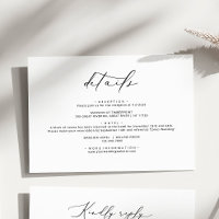 Moderne elegante kalligraphische Hochzeitdetails