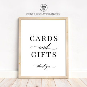Moderne elegante klassische Karten- und Geschenke- Poster