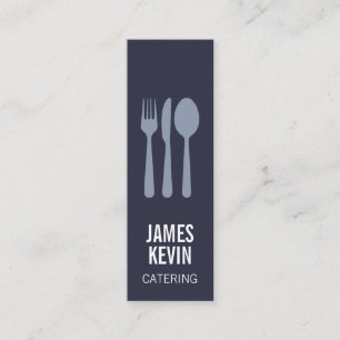Moderne elegante Köchin minimalistisches Catering- Mini Visitenkarte