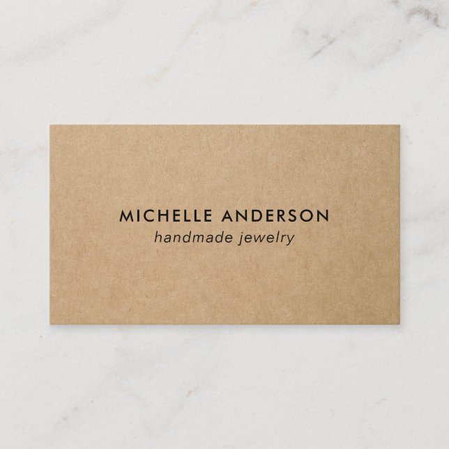 Moderne elegante Kraft Paper Style Beruflich Visitenkarte (Vorderseite)