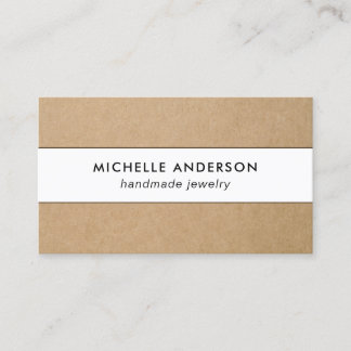 Moderne elegante Kraft Paper Style Beruflich Visitenkarte