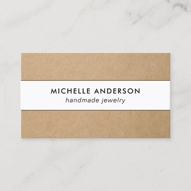 Moderne elegante Kraft Paper Style Beruflich Visitenkarte (Vorderseite)