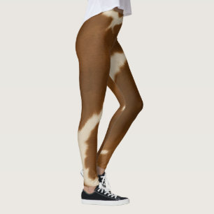 Moderne Elegante Kuh Imitate Leather Collection Leggings