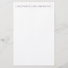 Moderne Elegante Lavender Personalisiert Stationer Briefpapier