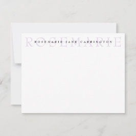 Moderne Elegante Lavender Personalisiert Stationer Mitteilungskarte
