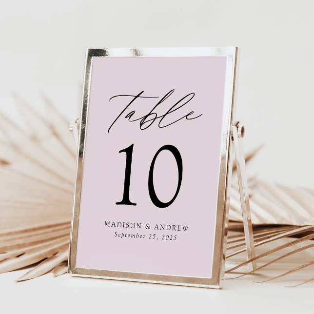 Moderne elegante Lavender Wedding Tischnummer (Von Creator hochgeladen)