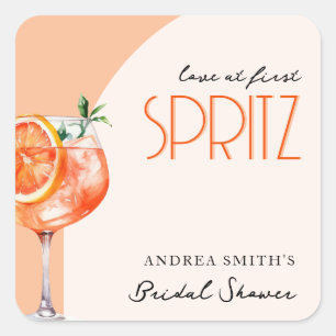Moderne elegante Liebe auf den ersten Spritzer Bra Quadratischer Aufkleber