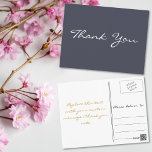 Moderne Elegante Lila Imitate Gold Script Vielen D Postkarte<br><div class="desc">Erstellen Sie Ihre eigenen,  personalisierten,  modernen eleganten staubigen lila-weiß-Dankeschön Postcard. Geben Sie einfach Ihre Nachricht ein / vielen Dank. Elegante Dankeschön an die Postkarte für die Verwendung bei Hochzeit,  Heiratsjubiläum,  Geburtstag,  Abschluss,  Brautparty,  Babydusche,  Feiertagen,  oder alle anderen besondere Anlass bezogenen Mailings.</div>