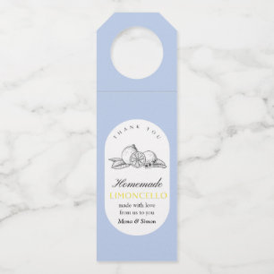 Moderne elegante Limoncello Hochzeitsflasche Flaschenanhänger