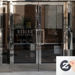 Moderne Elegante Luxus-Juweliergeschäfte über Dash Fensteraufkleber