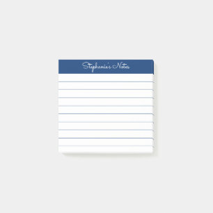 Moderne elegante marineblaue personalisierte Notiz