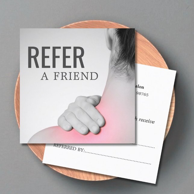 Moderne Elegante Massage Therapist Referentin Card Empfehlungskarte (Von Creator hochgeladen)