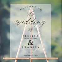 Moderne elegante Mattierte Hochzeit Willkommen